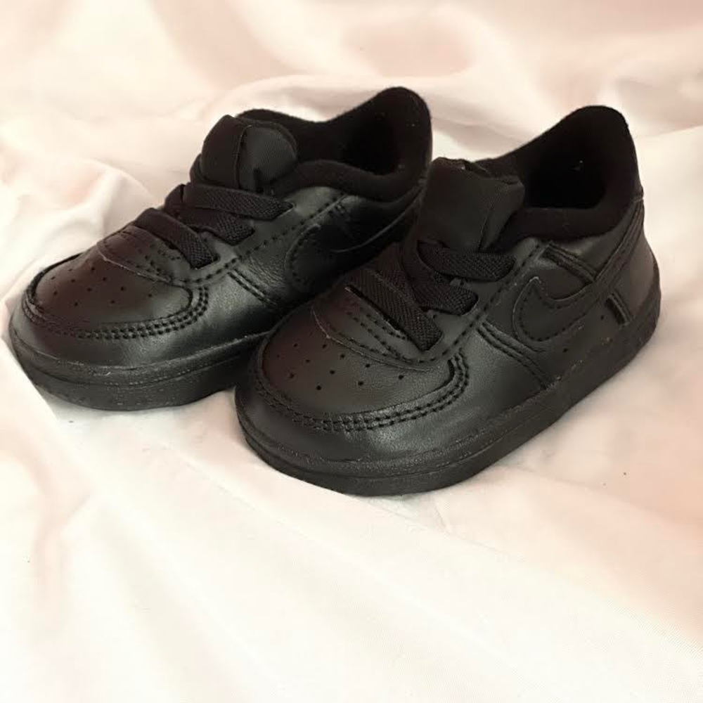 Black infant Nike AF1 Booties